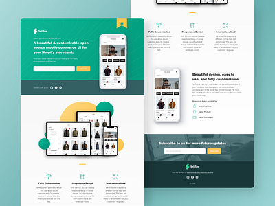 Sellflow — Landing Page Website design github landing page mock up open source shopify storefront ui ux web website wix