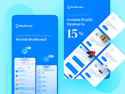 BlueReceipt: Instagram Story Ads / 3 ad campaign ad design blue bluereceipt bluereceipt team clean design custom figma grid instagram instagram banner instagram post instagram stories instagram template profile social media social media design story ads unique style