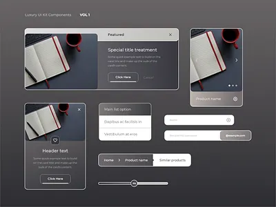 UI Kit for Luxury Product line business concept exploration interface layout luxury brand luxury design mantra labs minimal product design services ui ui kit ui kit design uidesign uiux visual design