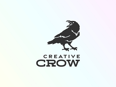 Creative Crow bird logo branding corvus corvus logo creative creative crow crow crow logo dark design gradient graphic design illustration logo logo design modern vector