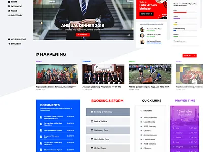 Buzz Redesign Dashboard adobe xd intranet ui uidesign ux ui website
