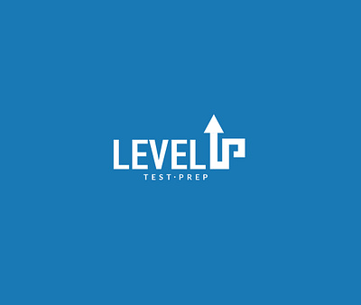 Level up test prep logo concept level up logo logo design vector