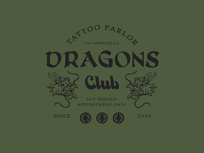 Dragons club apparel design art artwork artworkforsale badge design branding clothing design design illustration typography