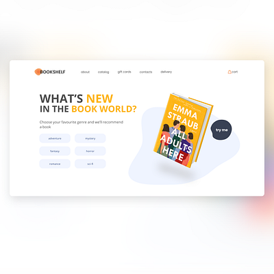 online bookstore concept design first screen flat ui web