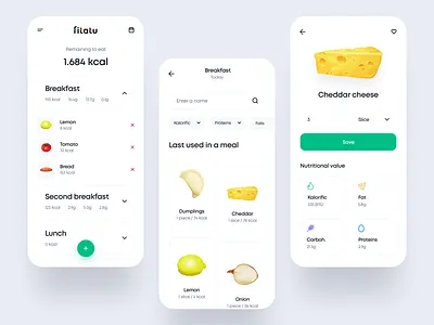 Fitatu - redesign concept app application calories clean design diet fit fitatu food food app interface ios product simple ui ui interface uidesign uiux ux uxdesign