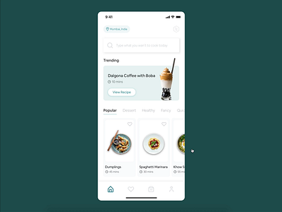 Recipe App Interaction adobexd animation cooking cooking app design food interactions minimal mobile app mobile ui recipe recipe app service app ui uiux ux uxdesign uxui