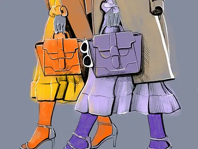 Shoes and bags bags fashion fashion brand fashion design fashion illustration fashion sketch girl illustration graphic arts illustration shoes sketch