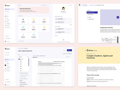 iRevise - eLearning Web App app clean clean ui dashboard product design ui ux web app