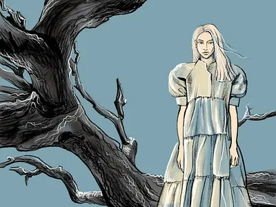 girl and snag fashion fashion brand fashion design fashion illustration fashion portrait fashion sketch girl illustration graphic arts illustration sketch