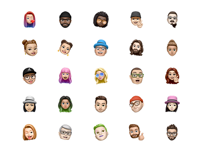 Memoji free avatar pack for Sketch apple avatar data memoji sketch