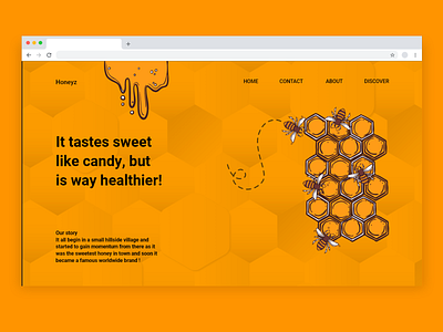 Honeyz bee branding design honey honeybee honeycomb ui ux web website