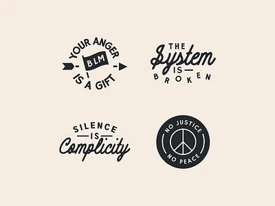 BLM Badges badge blm branding flat icon illustration illustrator justice logo mascot minimal peace simple