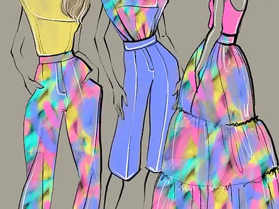 Summer fashion girls fashion fashion brand fashion design fashion illustration fashion sketch girl illustration girls graphic arts illustration pastel color portrait art print sketch summer