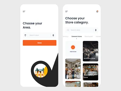 Store Product Parcel App app ui ux