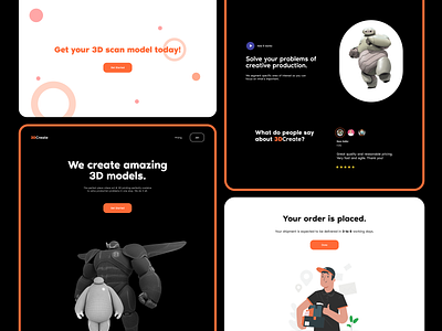 Scan & Ship 3D Models 3d illustration concept design dribbble flat illustration interface landing page minimal modern platform product design trending typography ui user interface ux webdesign website