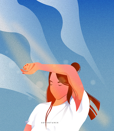 HBD to ME adventure animation branding design flat girl illustration