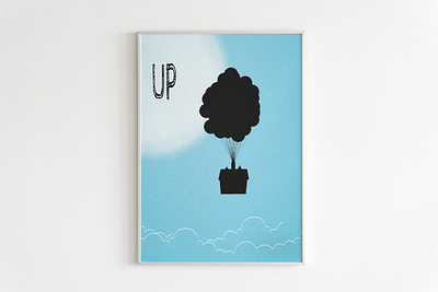 Up baloons cinematography dream fly house illustration minimalism minimalist movie movieposter up