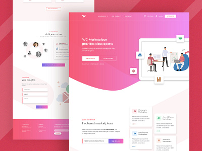 Digital Marketplace Design v2 colorful cool design creative creative design design homepage uidesign uiux ux design website design