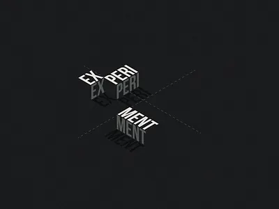 Isometric Text 3d effect text typography