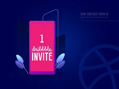 Dribbble Invitation art direction best shot draft dribbble dribbble invite giveaway graphic design illustration invitation player