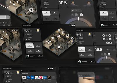 IOT - Smart Home Design Concept 3d 3d map app dark mode homeassistant homekit iot ipad smart home ui ux web app