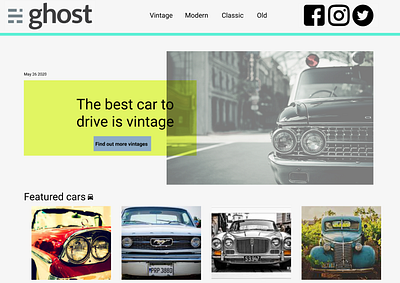 vintagecar design design ui web
