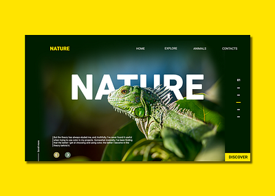 Nature Landing Page art design flat minimal type ui ux web website