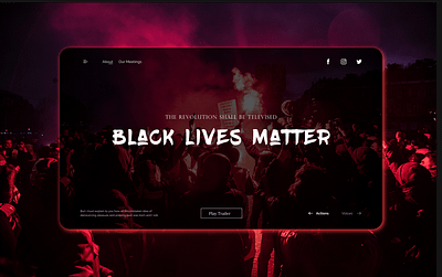 Activism Adobe XD Landing Screens activism blm design flat racism ui ux vector web website