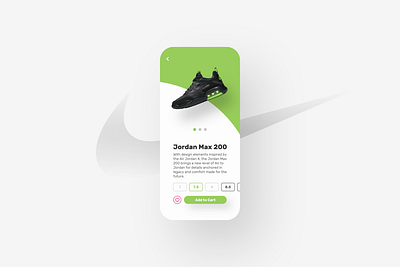 Jordan Max 200 UI Deisgn design illustration nike shoes ui ui ux uidesign