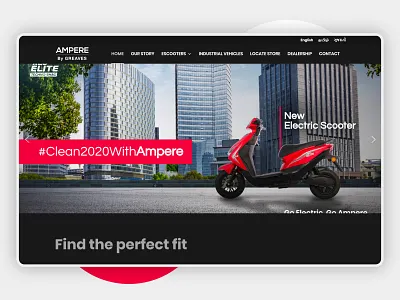 Amping up Conversions - Power packed Website for E Scooters black conversion corporate design designs ecommerce escooter evehicles fortune500 illustrations interactive design modern design posters professional design red services ui design ux design web webdesign website