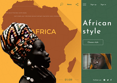 Landing page African headscarves africa african african woman design landing page style