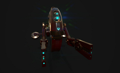drone 3d cyborg drone fantasy robot scifi space