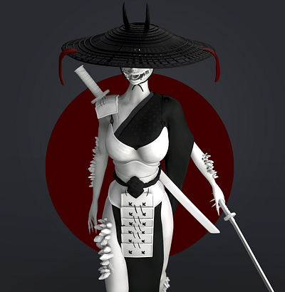 Kitana 3d 3d art asia characterdesign china fantasy monster sculpting sword
