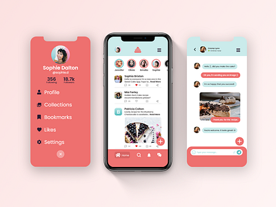 Sweet Cake App adobe illustrator adobe photoshop adobexd chat app cookapp creative graphicdesign prototype screens socialmedia socila media app sweetcake uidesign uidesigner uiux uxdesign uxdesigner xd design xdchallenge xddailychallenge