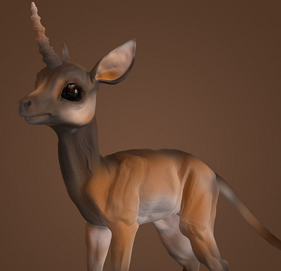 Deer 3d character characterdesign creature fantasy monster sculpting unicorn zbrush