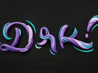 Dyak is short form for Дякую – Ukrainian for Thank you. clay experiment lettering lettering art lettering logo letters logo modelling clay plasticine plastillustration postcard poster
