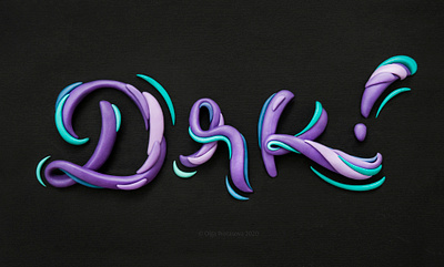 Dyak is short form for Дякую – Ukrainian for Thank you. clay experiment lettering lettering art lettering logo letters logo modelling clay plasticine plastillustration postcard poster