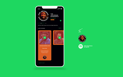 Spotify Video x Joe Rogan Experience adobexd app concept app design concept design dribbble illustration mobile mockup podcast re brand spotify vector web