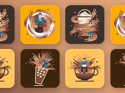 Take Awake with Coffee coffee color illustration