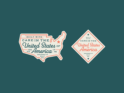 Made in America america american americana badge branding design freedom logo red white and blue stars stars and stripes states typography united states of america usa vector