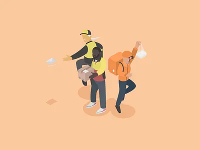 Show Your Character: Delivery services adobe character corona covid19 deepblue delivery design flat food germany hamburg illustration illustrator kreativeshaus mail showyourcharacter stayathome thankyou