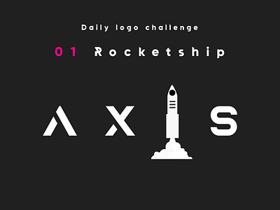 Rocketship logo daily logo challenge day 01 dailylogochallange dailylogochallenge dailylogodesign rocketship rocketship logo