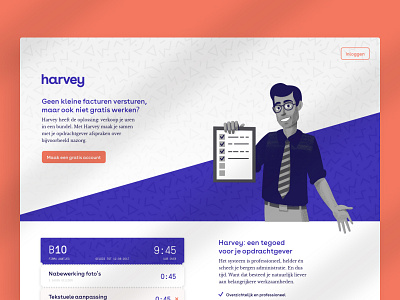 Harvey — Business Advisor brand branding design flat landing onboarding platform typography ui ux web