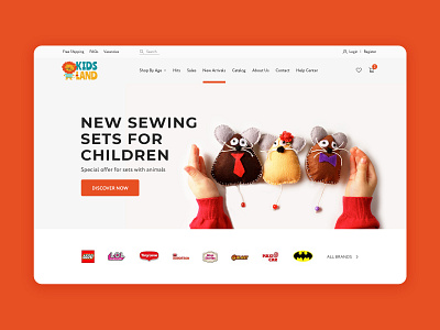 Toy Shop Home Page ecommerce first screen home screen homepage kids landing landing page landing page design shop website toy shop toy web web web design webdesign website