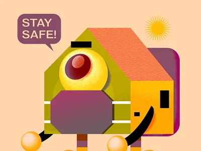 Stay Safe affinitydesigner character design digital icon illustration mask texture vector wfh workfromhome
