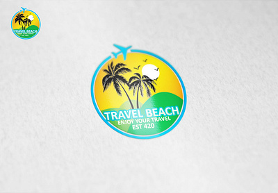 Travel Beach Logo app icon beach building coconut lettermark letters logodesigner logoidea logoinspiration logomaker logotypedesign realestate realestate logo sunrise travel agency travel app travel logo traveling