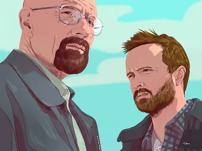 Breaking Bad drawing illustration portrait procreate