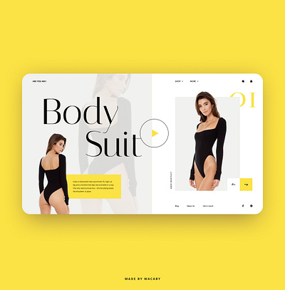 A R E Y O U A M I | Fashion Store Redesign Concept | E-commerce animation animation design daily ui design e commerce e commerce design fashion flat interaction loop motion motion design online store redesign shop store store design typography ui wacabi web