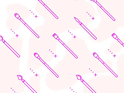 Small Brushes Icon Pattern Idea icon icon design icon set iconography magenta paint painting pattern pattern a day pattern art patterns pink watercolor
