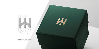 HH + crown logo concept app bakery branding design illustration learning logo logo design modern simple vector